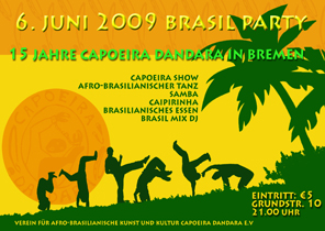 Capoeira Dandara festival party flyer