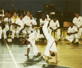 Capoeira game during the batizado ceremony, Santos, Brazil