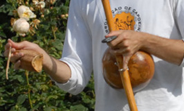 Holding berimbau Holding berimbau