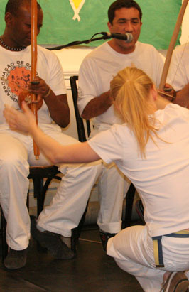 At pé do berimbau, roda led by Mestre Valdir and Contra Mestre Paulinho At pé do berimbau, roda led by Mestre Valdir and Contra Mestre Paulinho